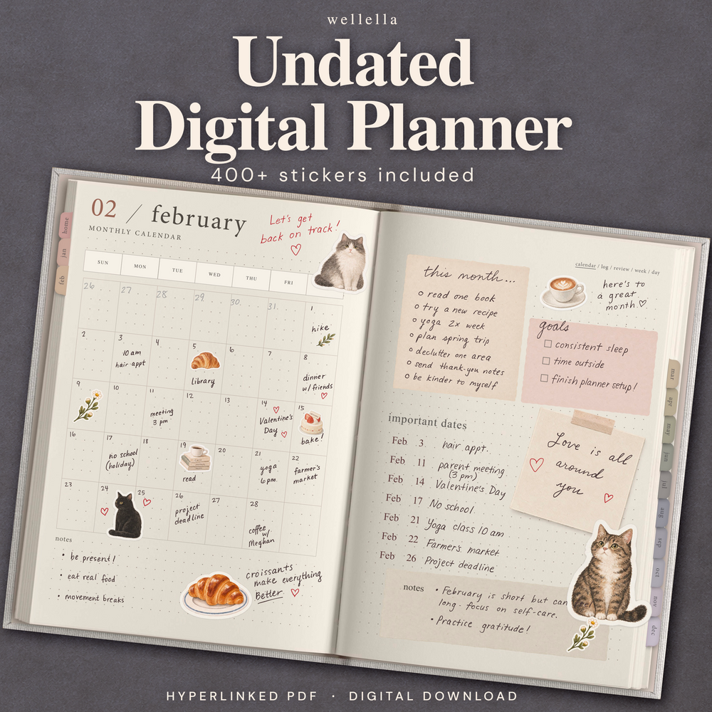 Undated Digital Bullet Journal
