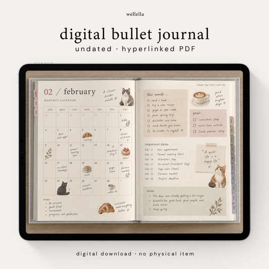 Undated Digital Bullet Journal