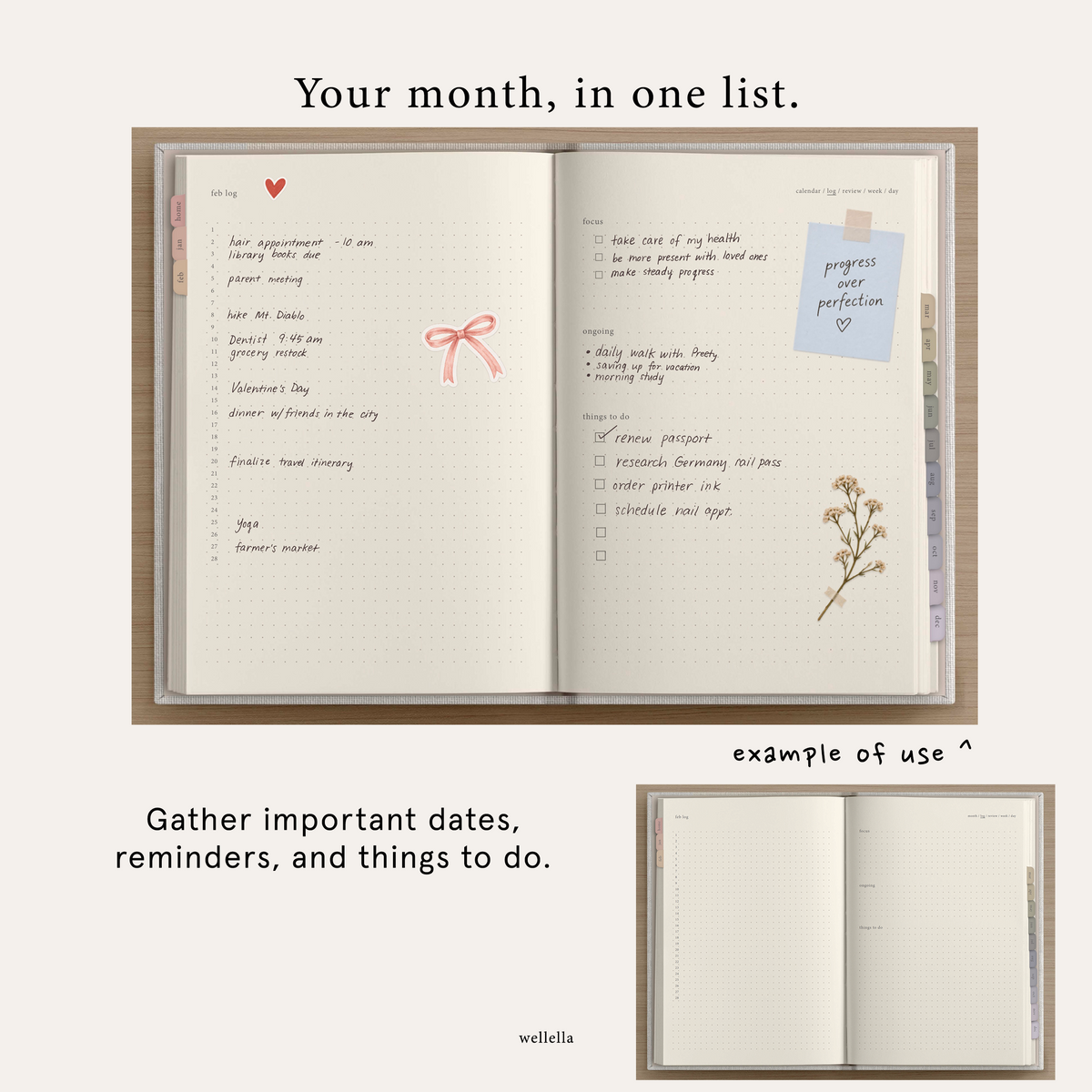 Undated Digital Bullet Journal
