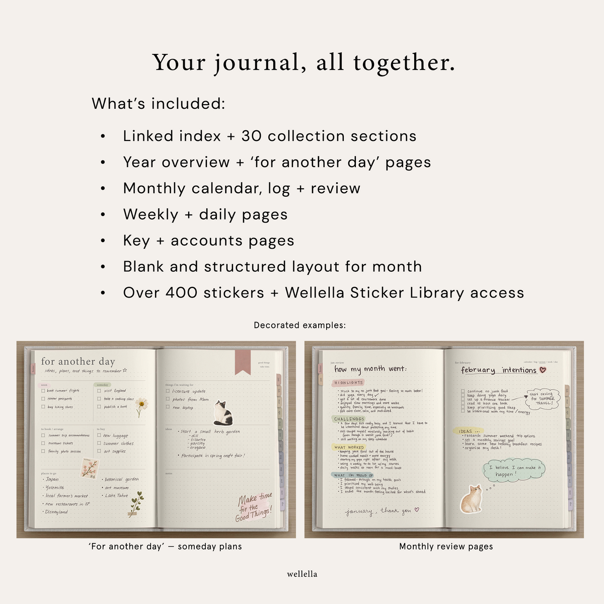 Undated Digital Bullet Journal