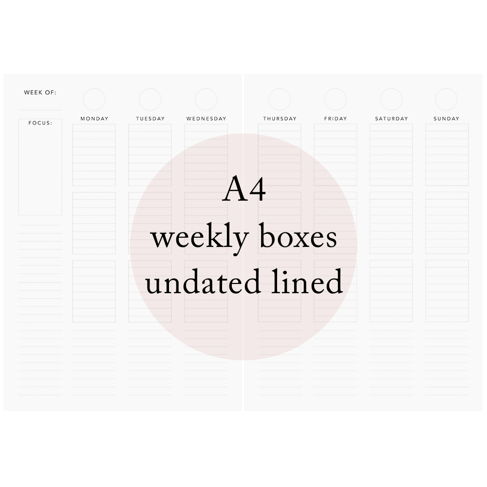 Weekly Planner – Boxes