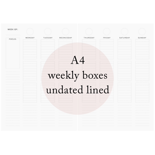 Weekly Planner – Boxes