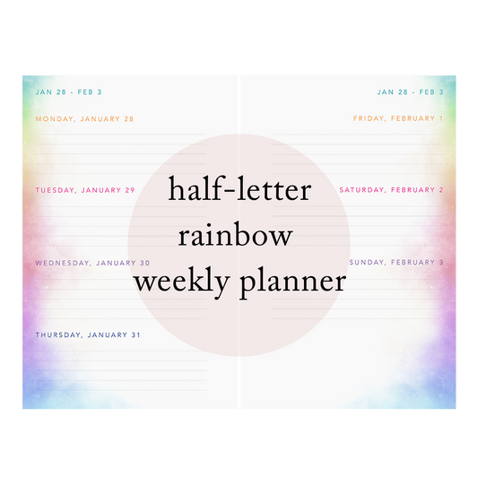 Rainbow Weekly Planner