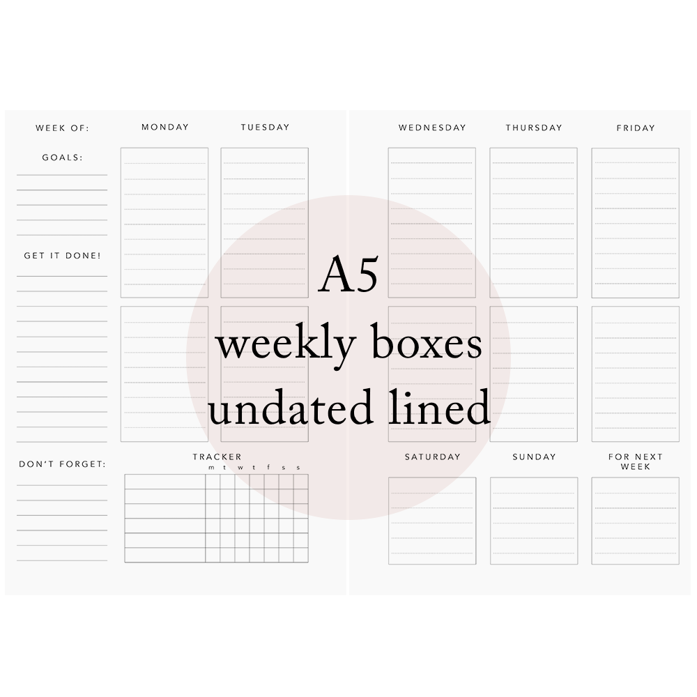 Weekly Planner – Boxes