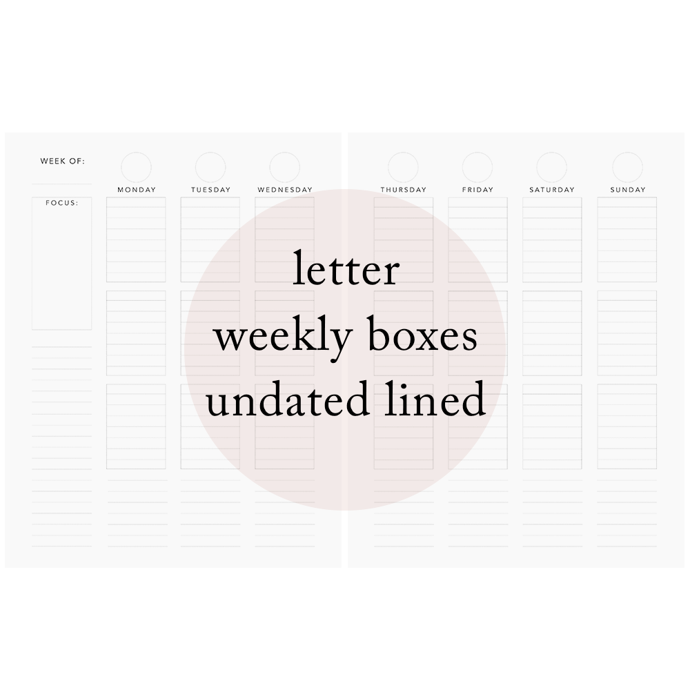 Weekly Planner – Boxes