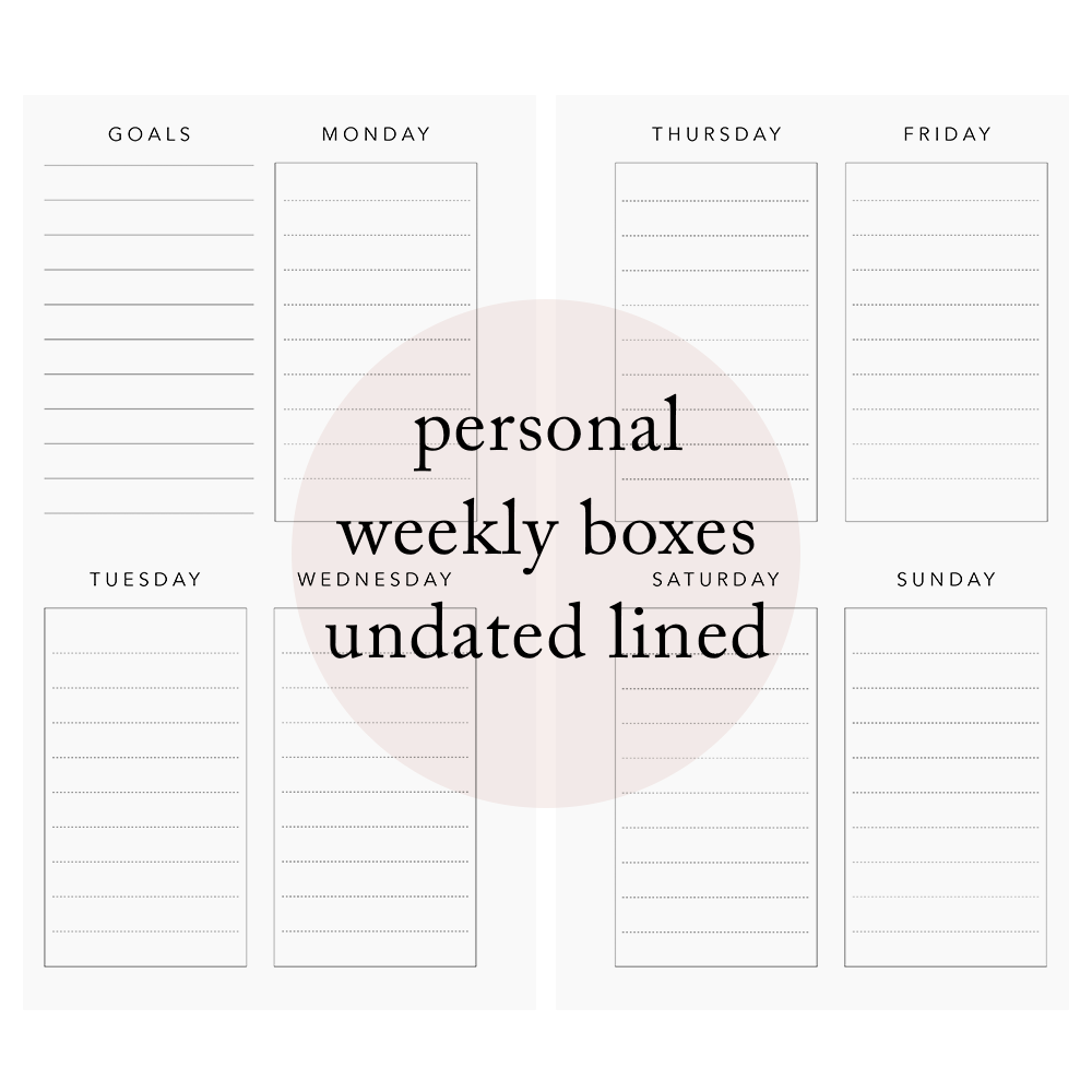 Weekly Planner – Boxes