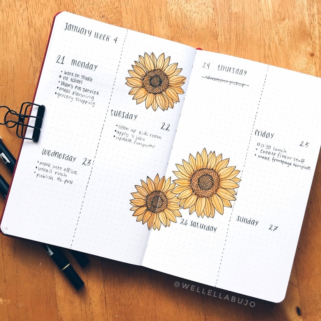 Premade Bullet Journal with Doodles - Festive - undated — Sunflower Child  Designs