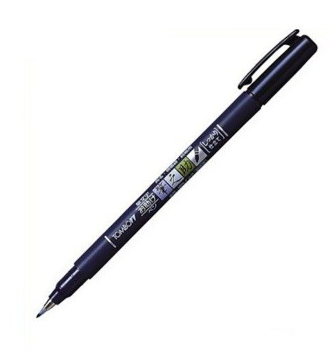 Tombow fudenosuke brush tip calligraphy pen.