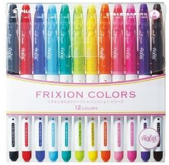 A rainbow pack of erasable frixion markers for a gift idea